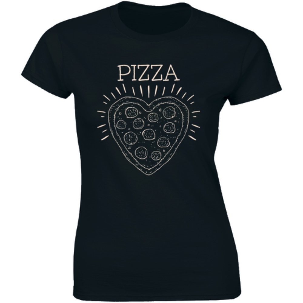 Pizza with Heart Image - Funny Food Lovers T-shirt